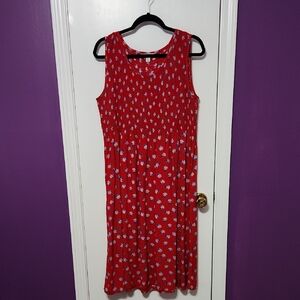 Croft & Barrow Red Floral Dress
